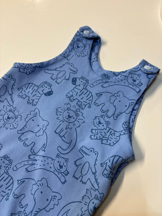 Blue Safari Romper (3-6m)