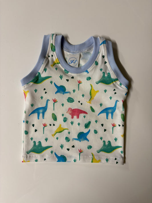 Vest & Shorts Set in Pastel Dinos (3-6m)