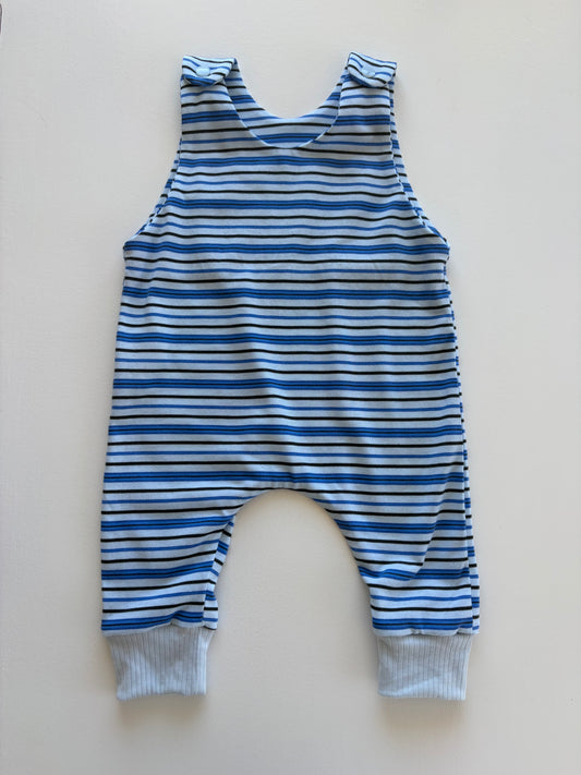 Blue Striped Romper & Beanie Set (3-6m)