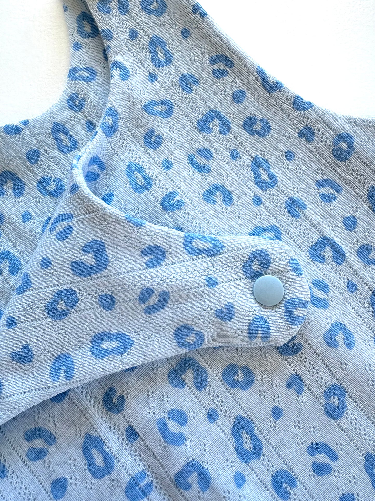 Blue Leopard Print Romper & Beanie Set (6-9m)