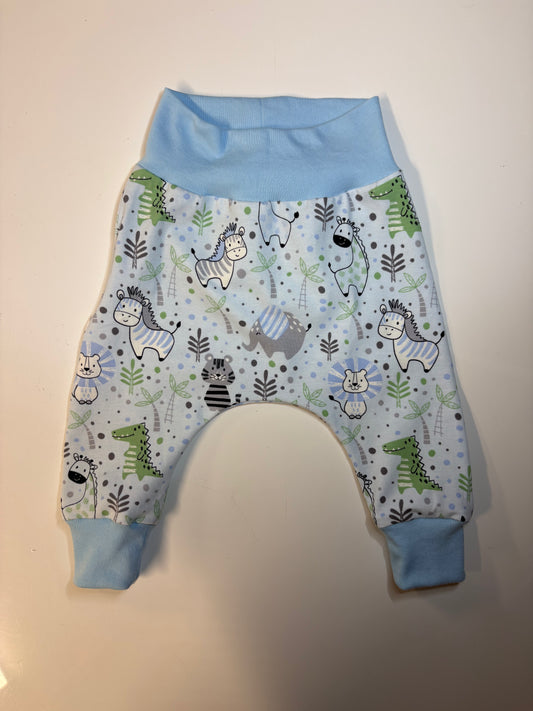 Light Blue Safari Animal Harems (0-3m)