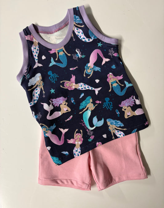 Vest & Shorts Set in Mermaid Magic (2-3Y)