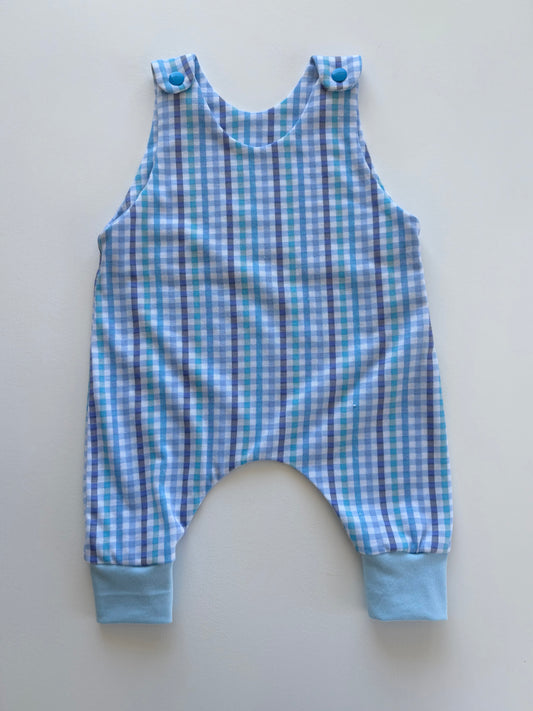 Blue Gingham Romper (0-3m)